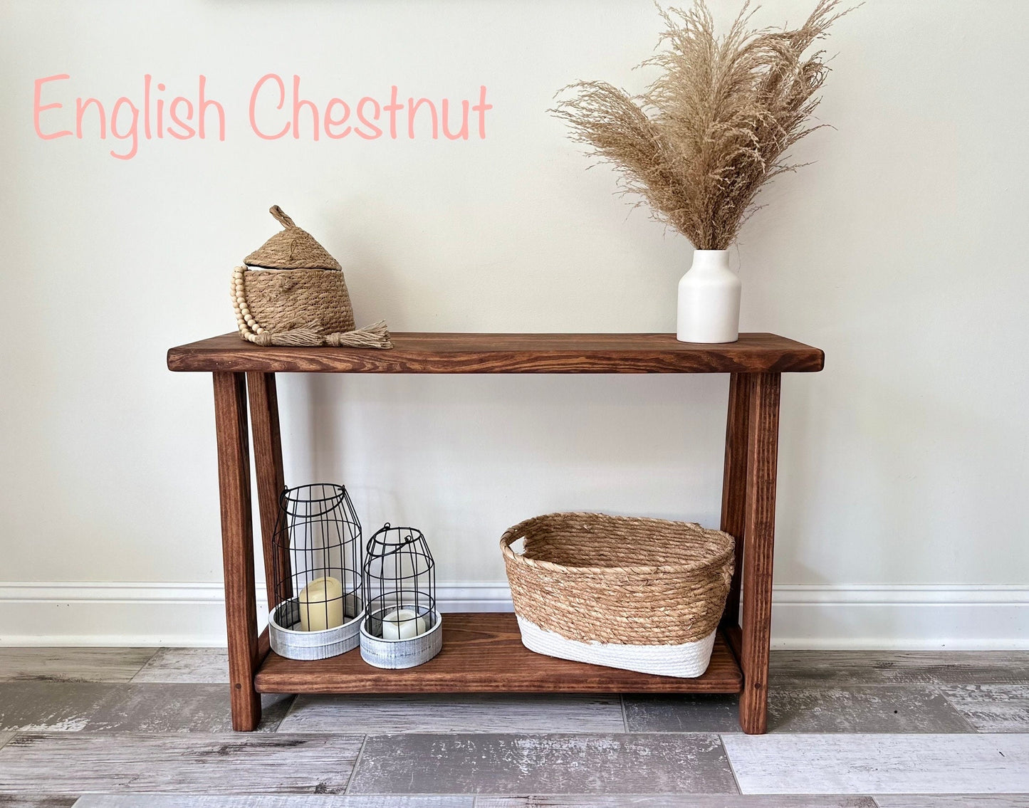Sofa Table | Console Table | Barn Wood | Farmhouse | Accent Furniture | Skinny Table | Entryway Table | Table With Shelf | Foyer | Rustic
