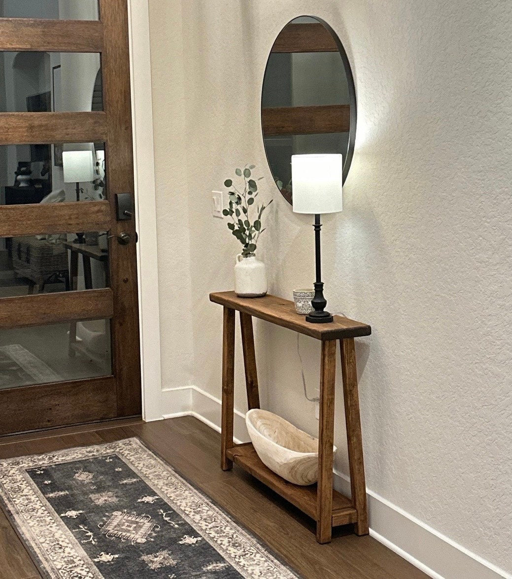 Sofa Table | Console Table | Barn Wood | Farmhouse | Accent Furniture | Skinny Table | Entryway Table | Table With Shelf | Foyer | Rustic