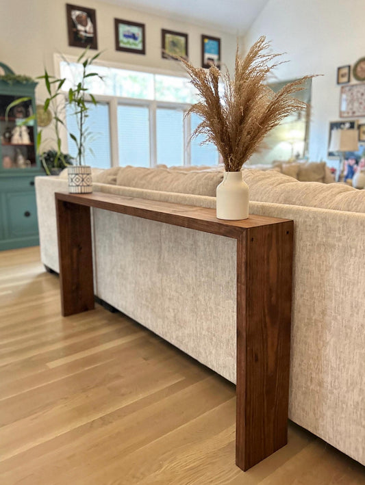 Waterfall Edge Table | Console Table | Custom Table | Accent Furniture | Sofa Table | Entryway Table | Reclaimed Wood | Foyer | Modern |