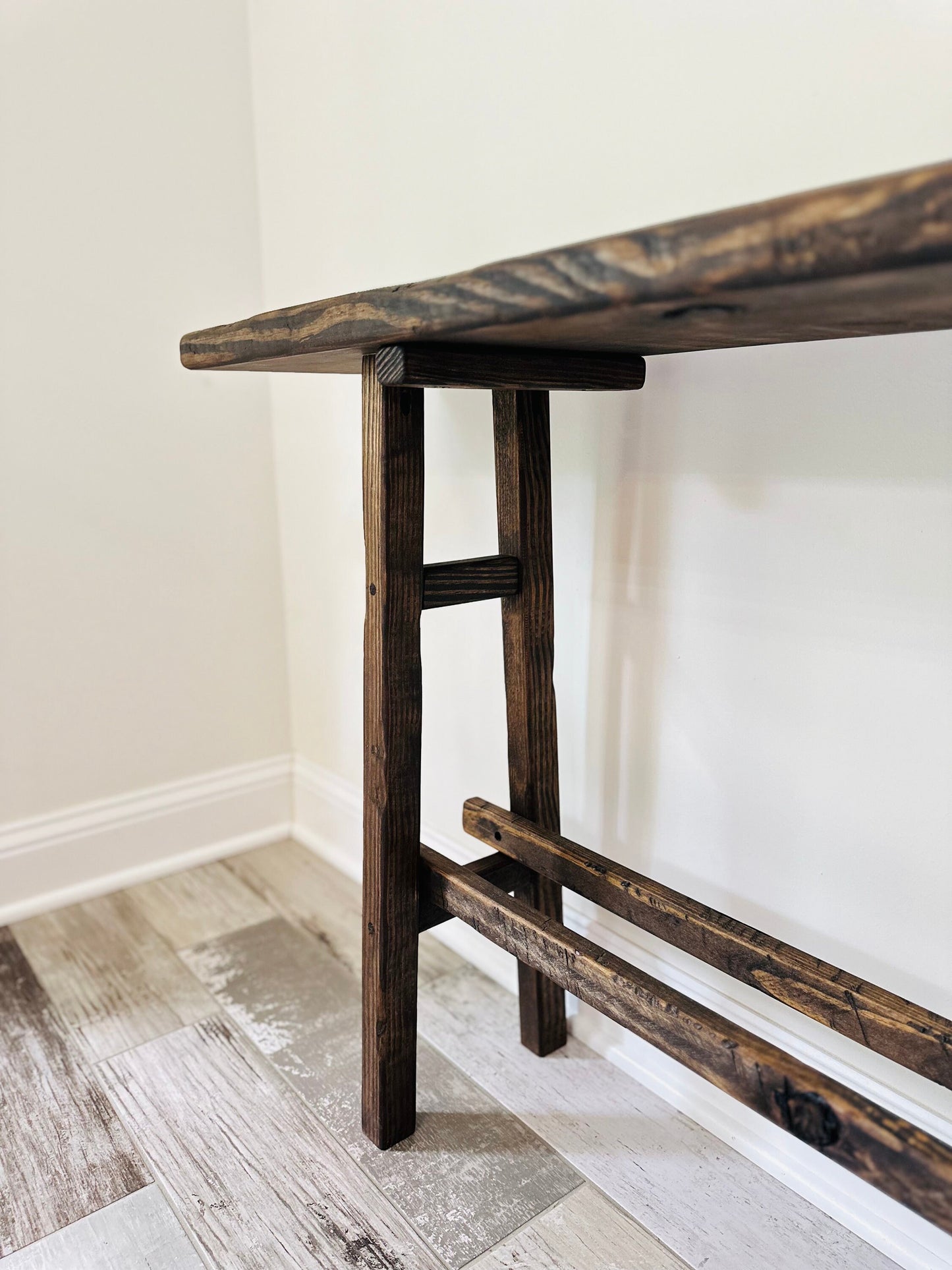 Rustic Console Table | Solid Wood Foyer | Sofa table | Farmhouse | Accent Furniture | Skinny Table | Entryway | Primative | Vintage Inspired