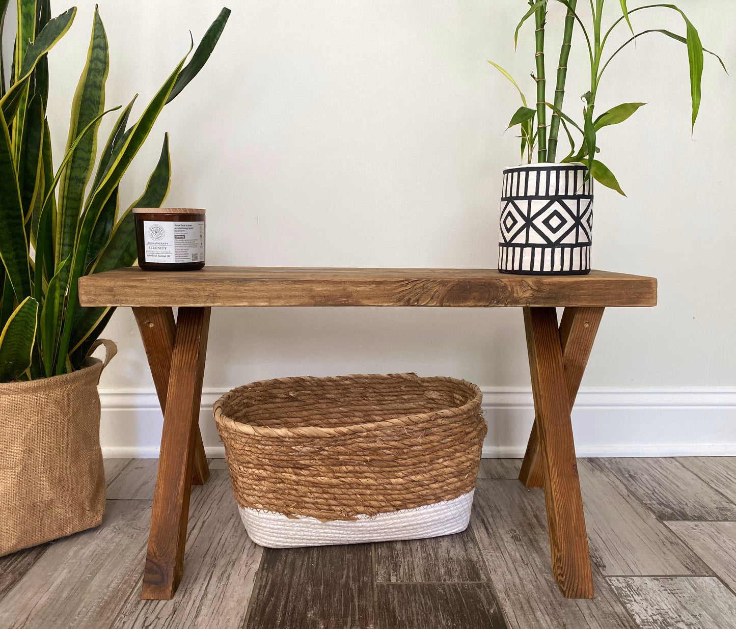 Handmade Farmhouse Bench | Barn wood bench | Rustic | Home decor | Furniture | Entry way | Porch Bench | Patio Bench | Table | Skinny Bench