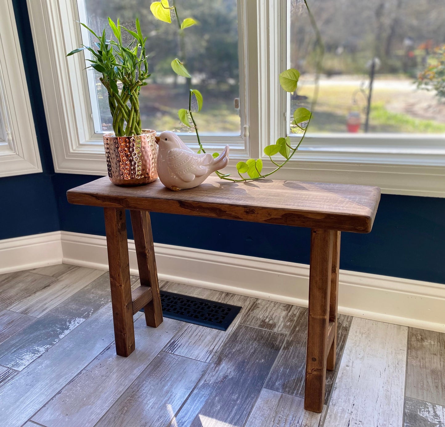 Handmade Barnwood Bench | Farmhouse Bench | Decorative Bench | Furniture | Entryway  | Skinny Bench| Accent Table | Home Decor | Plant Table